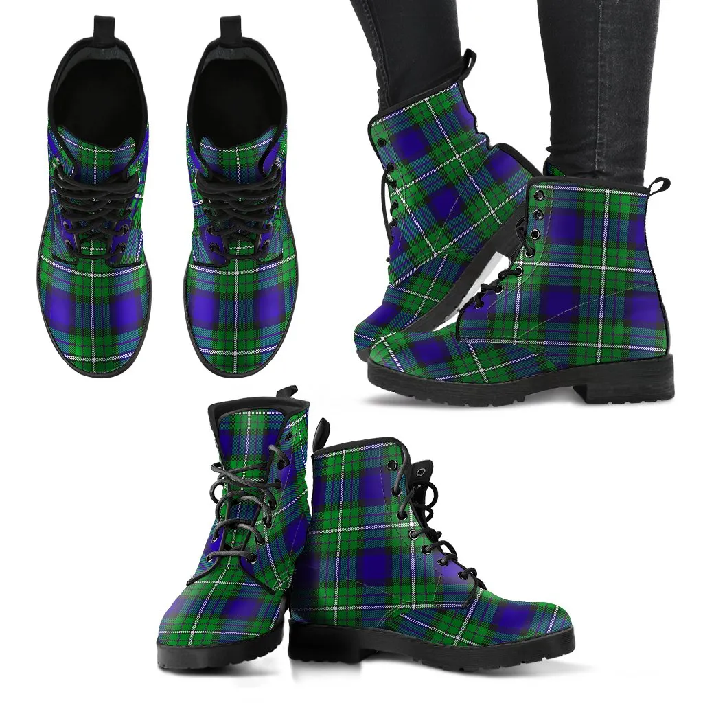 Alexander Tartan Leather Boots