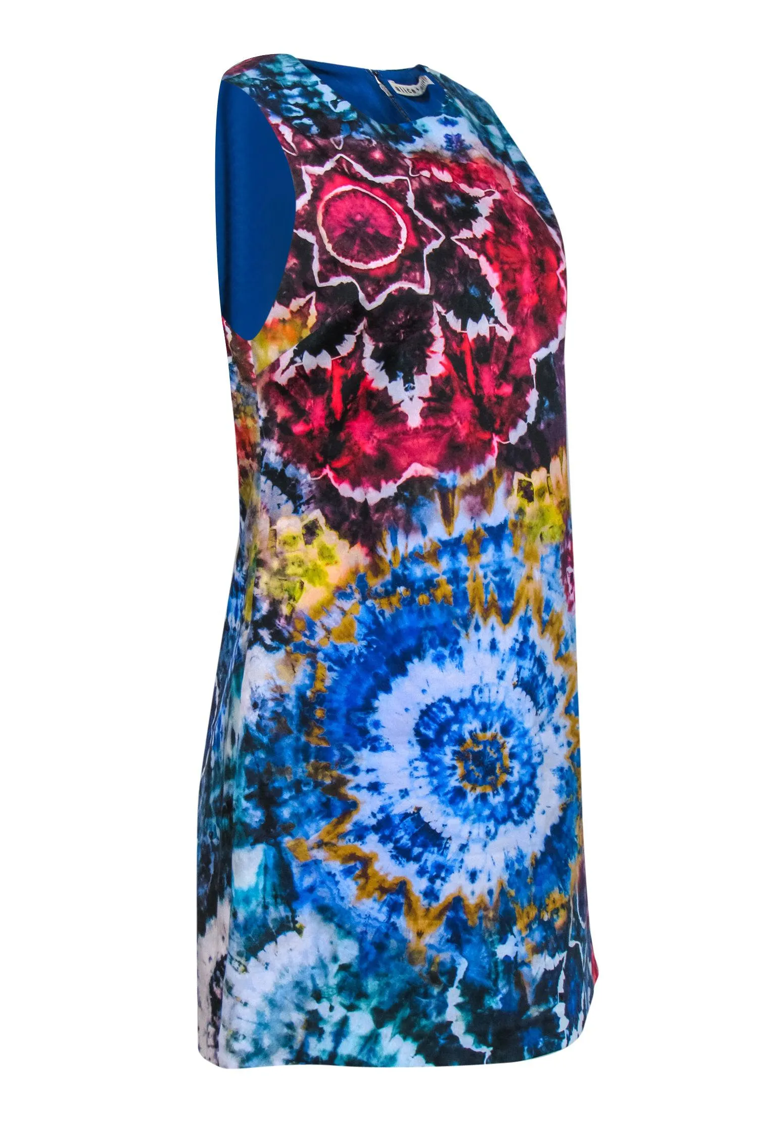 Alice & Olivia - Multicolor Tie-Dye Print Sleeveless Shift Dress Sz 6