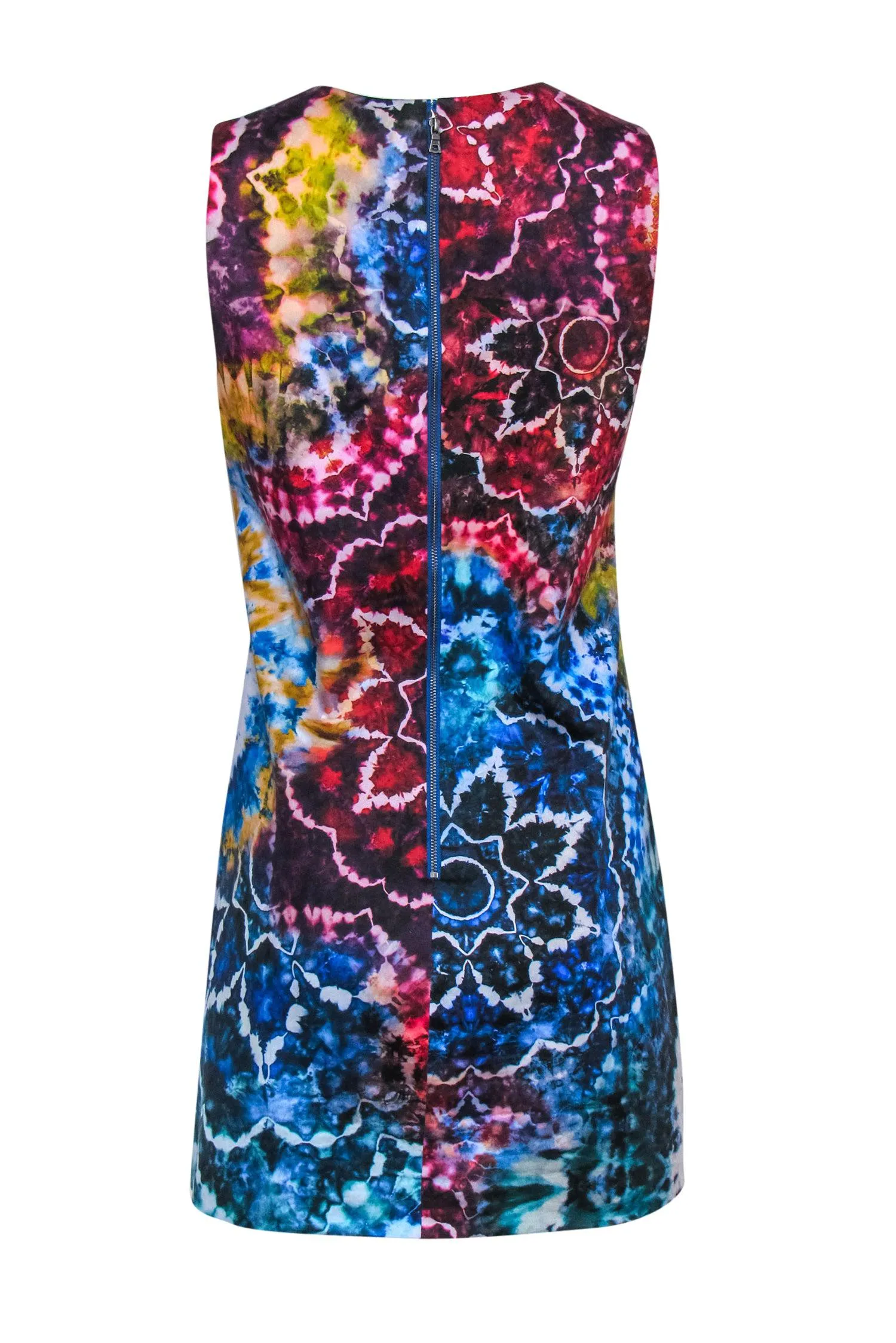 Alice & Olivia - Multicolor Tie-Dye Print Sleeveless Shift Dress Sz 6