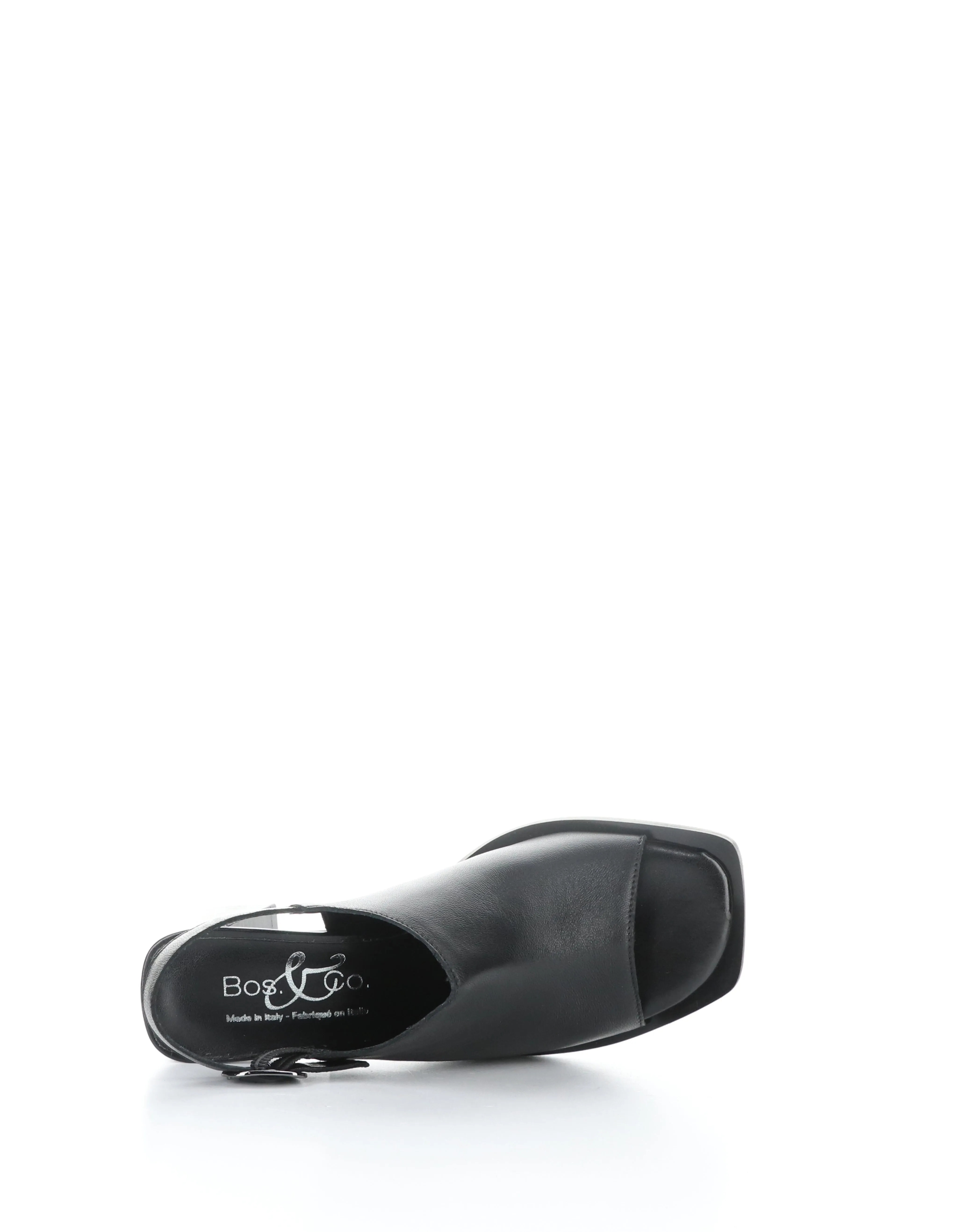 BIBI Black Square Toe Sandals