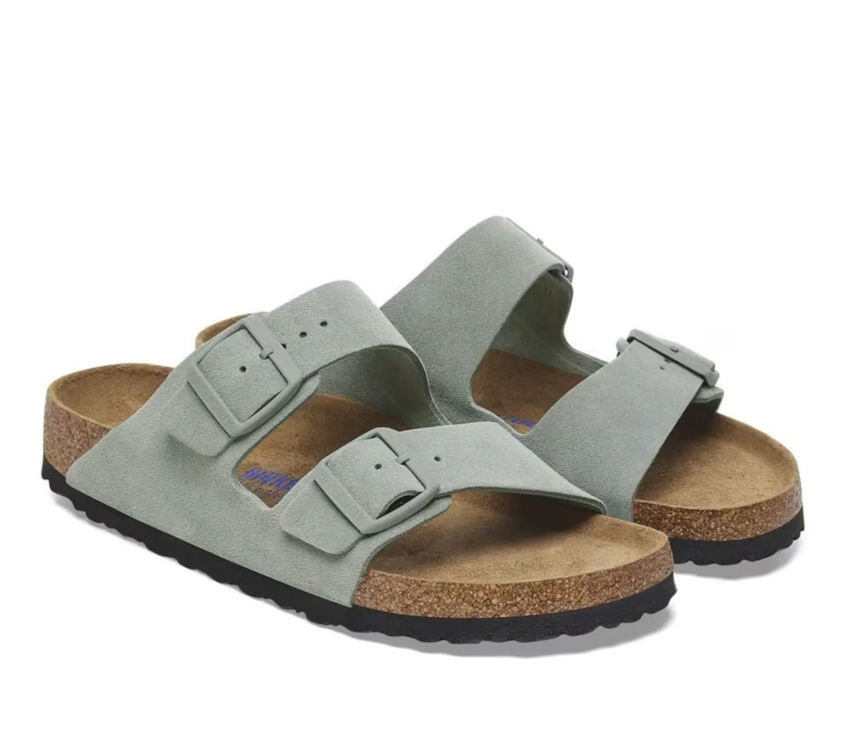 Birkenstock Arizona Soft Footbed Suede - Pure Sage NARROW