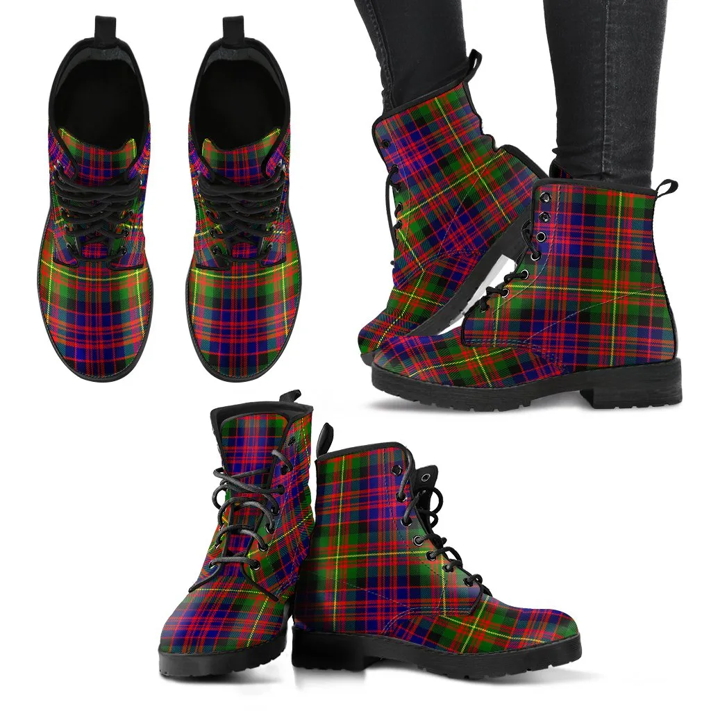 Carnegie Modern Tartan Leather Boots
