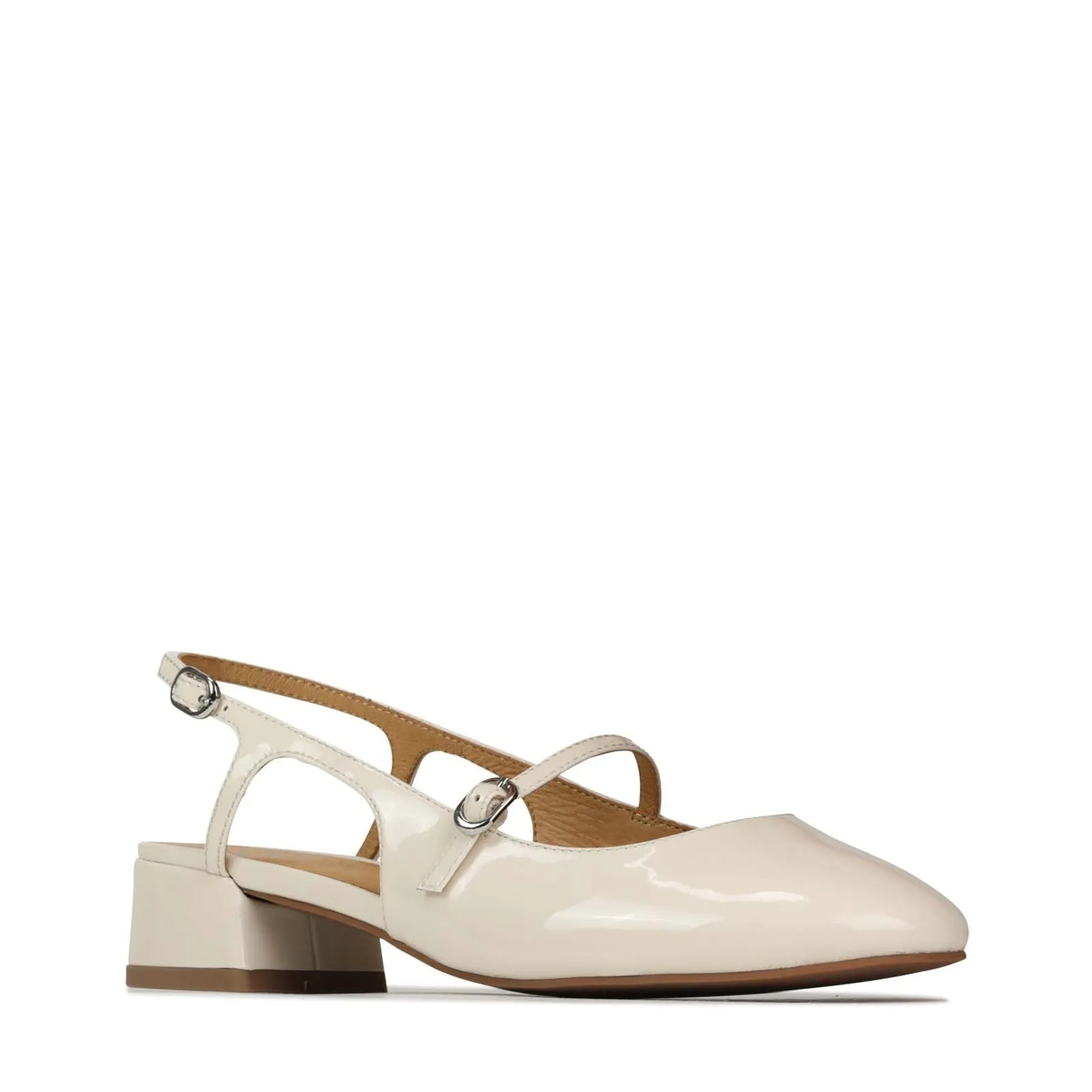 CESSLIE LEATHER MARY JANE BLOCK HEELS