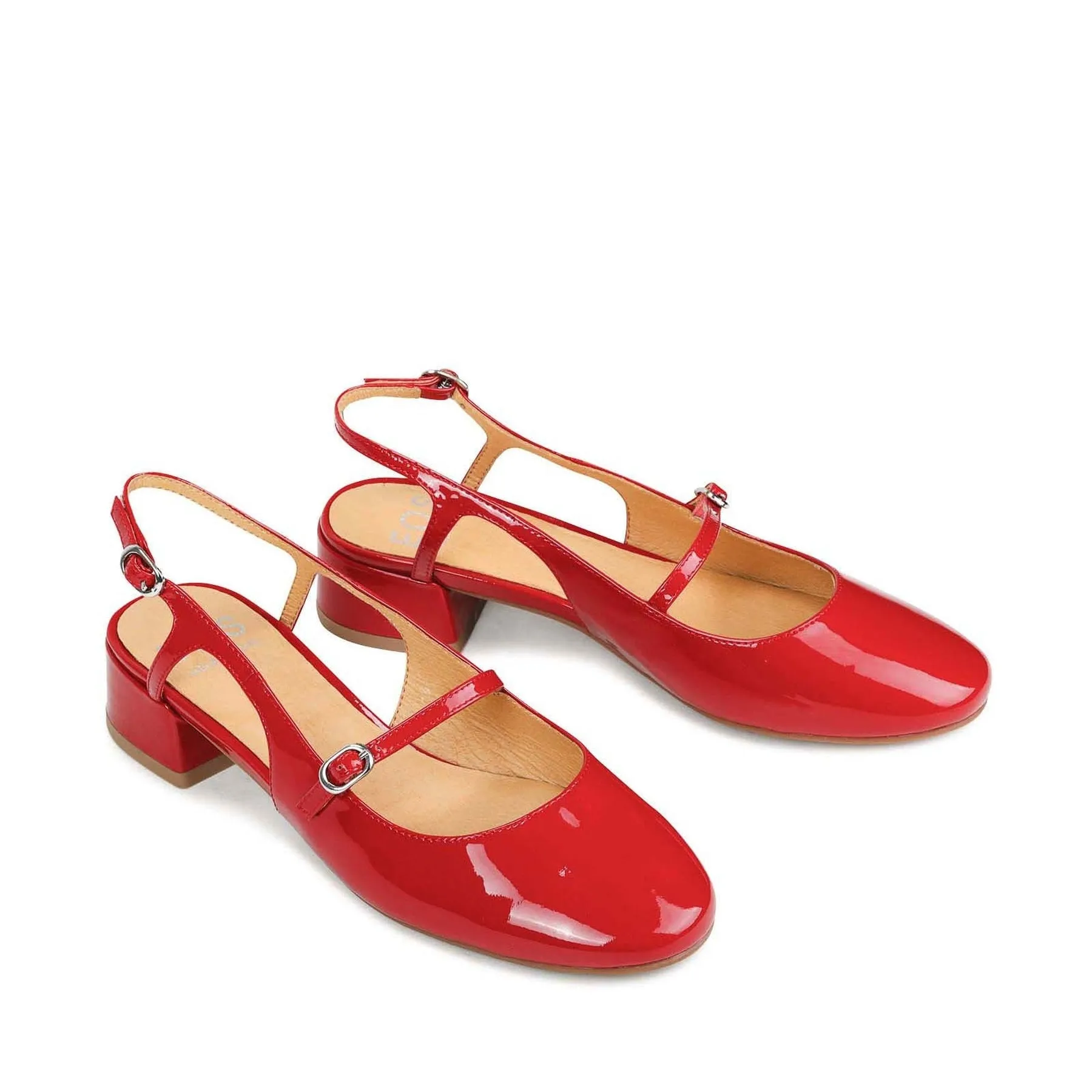 CESSLIE LEATHER MARY JANE BLOCK HEELS