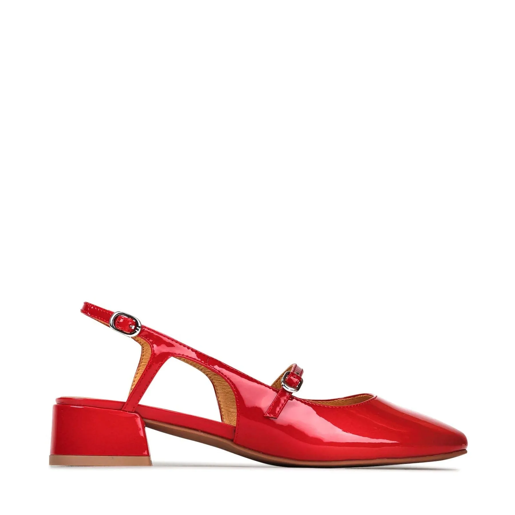 CESSLIE LEATHER MARY JANE BLOCK HEELS