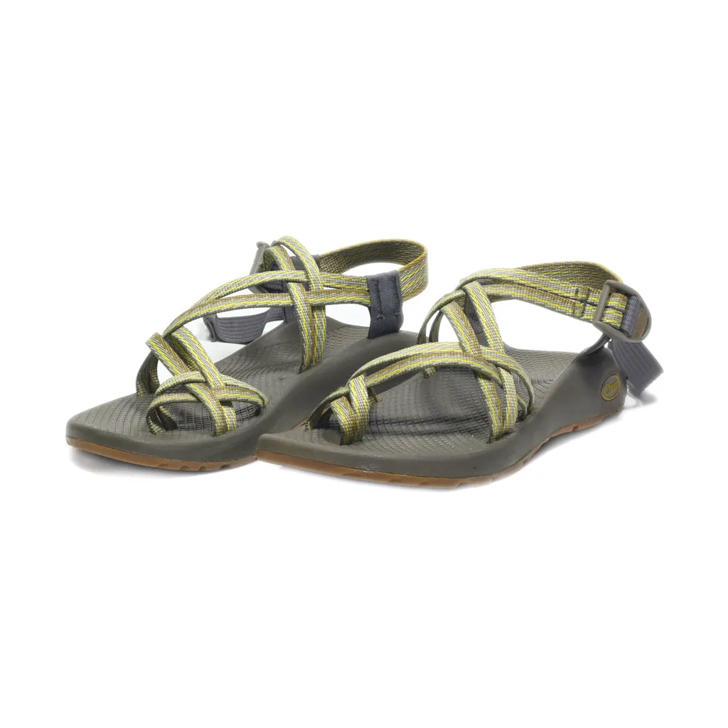 Chaco Flat Sandals Fabric Yellow Colour For Women