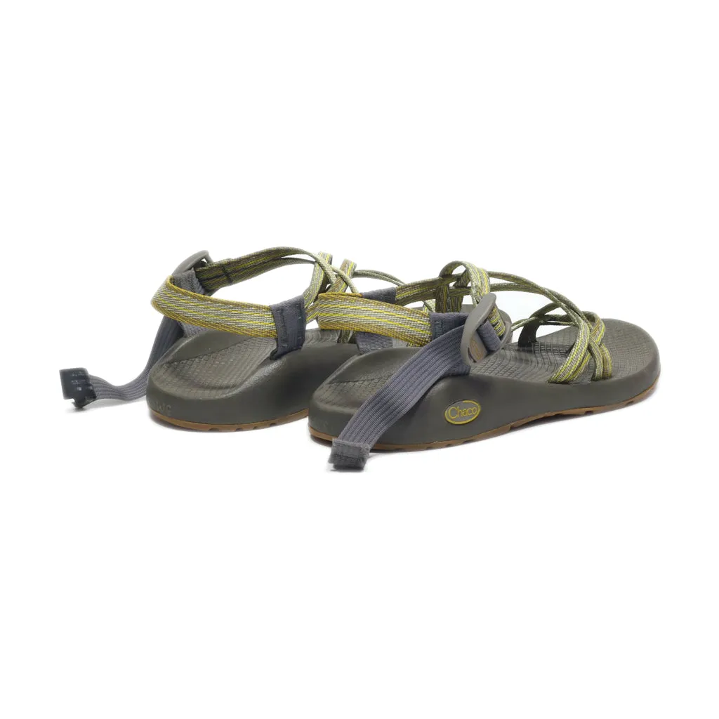 Chaco Flat Sandals Fabric Yellow Colour For Women