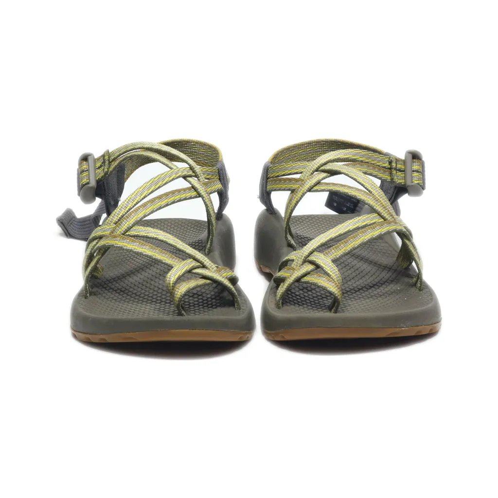 Chaco Flat Sandals Fabric Yellow Colour For Women