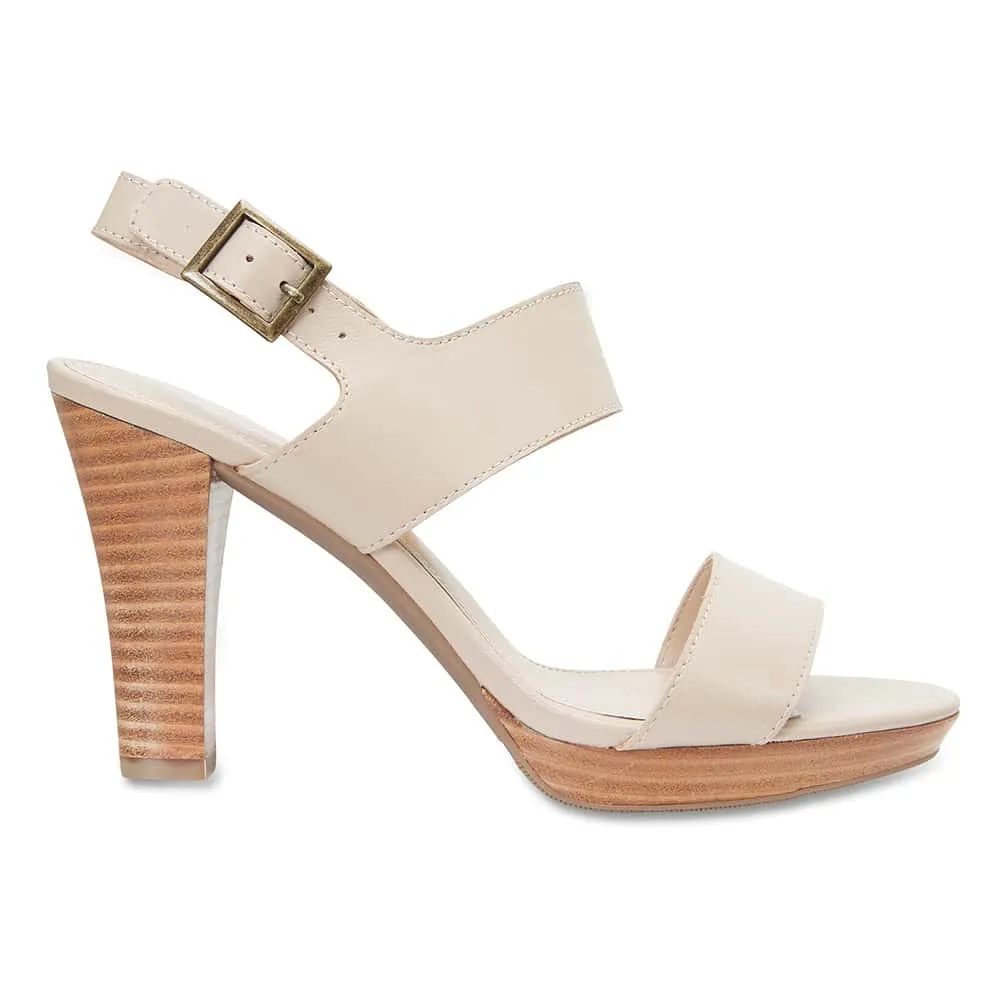 Coco Heel in Nude Leather
