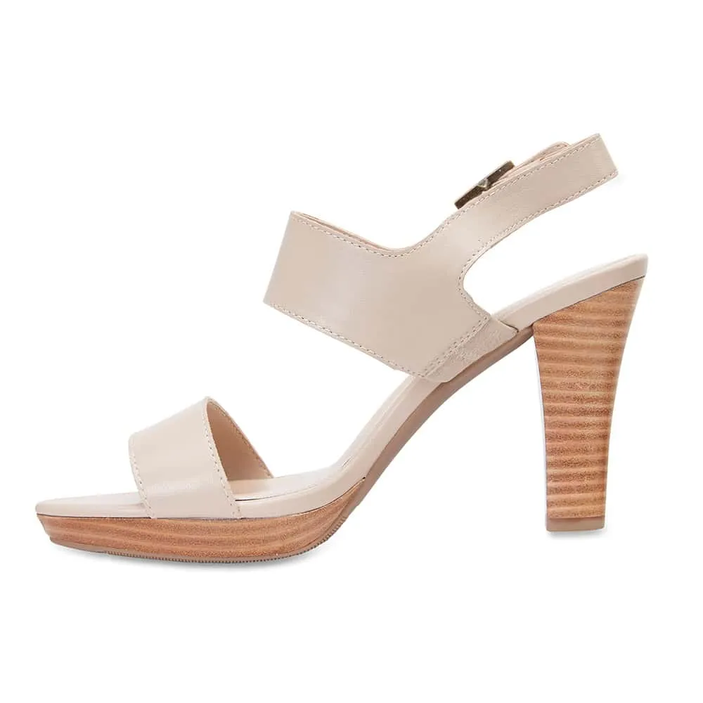 Coco Heel in Nude Leather