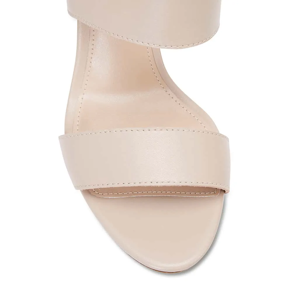 Coco Heel in Nude Leather