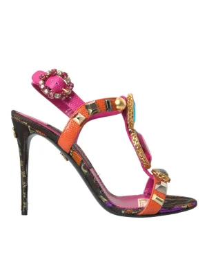 Dolce & Gabbana Pink Crystals Sandals