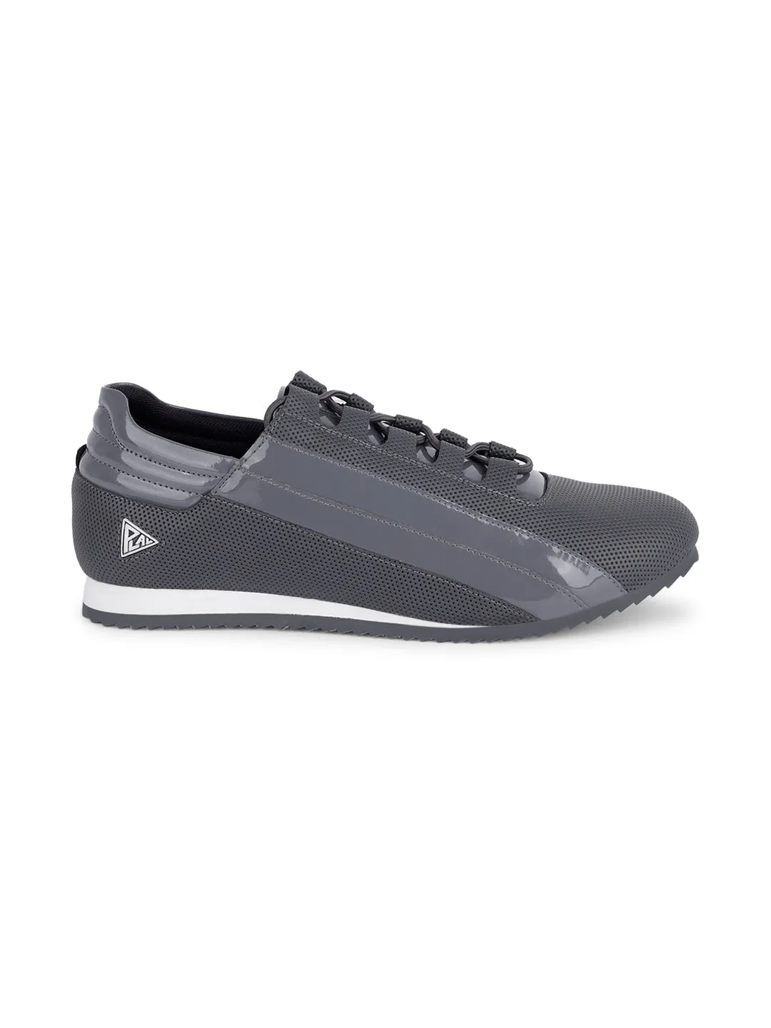 Dutch Grey Fashion Color Blocked Lace-Up Sneaker