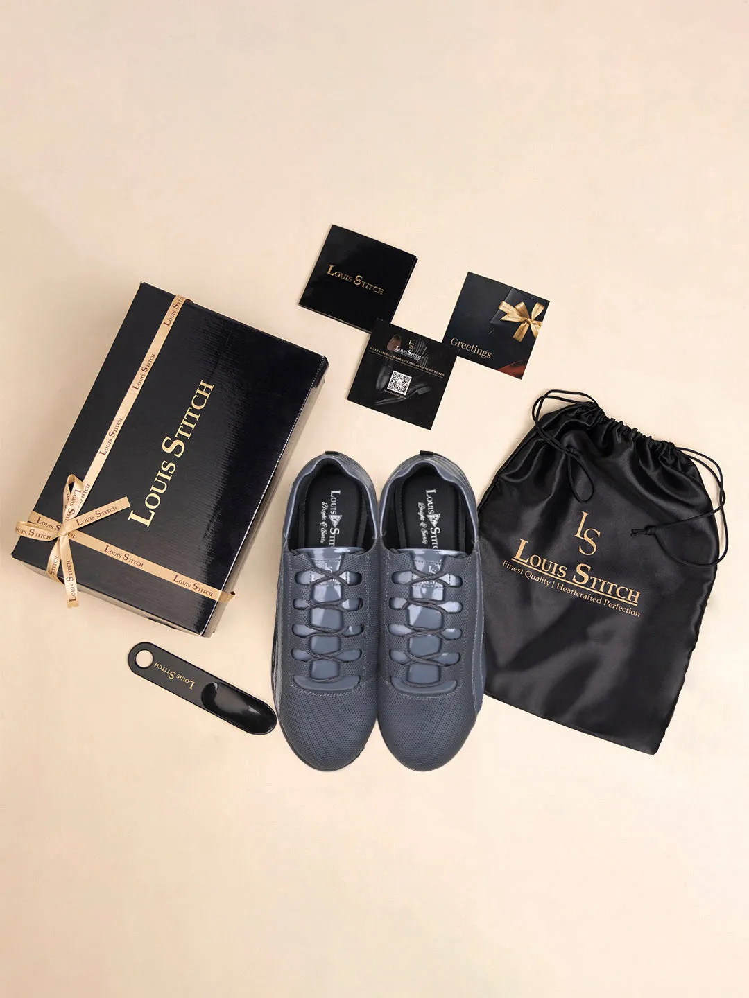 Dutch Grey Fashion Color Blocked Lace-Up Sneaker