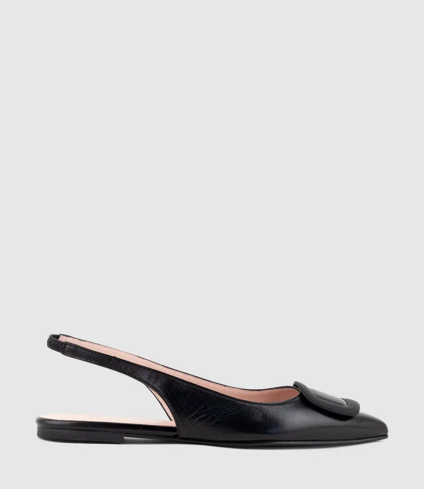 ELIZA Slingback with Hardware in Black