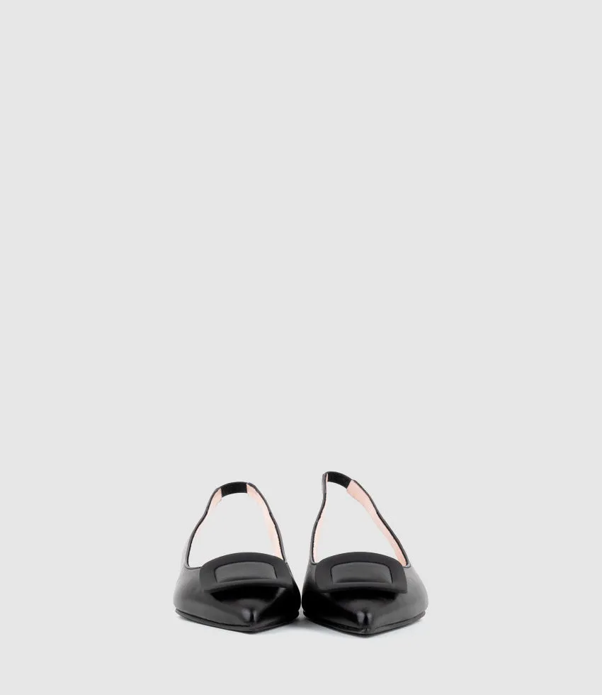 ELIZA Slingback with Hardware in Black