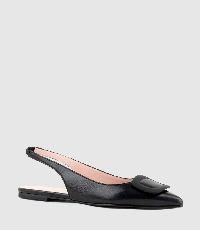 ELIZA Slingback with Hardware in Black