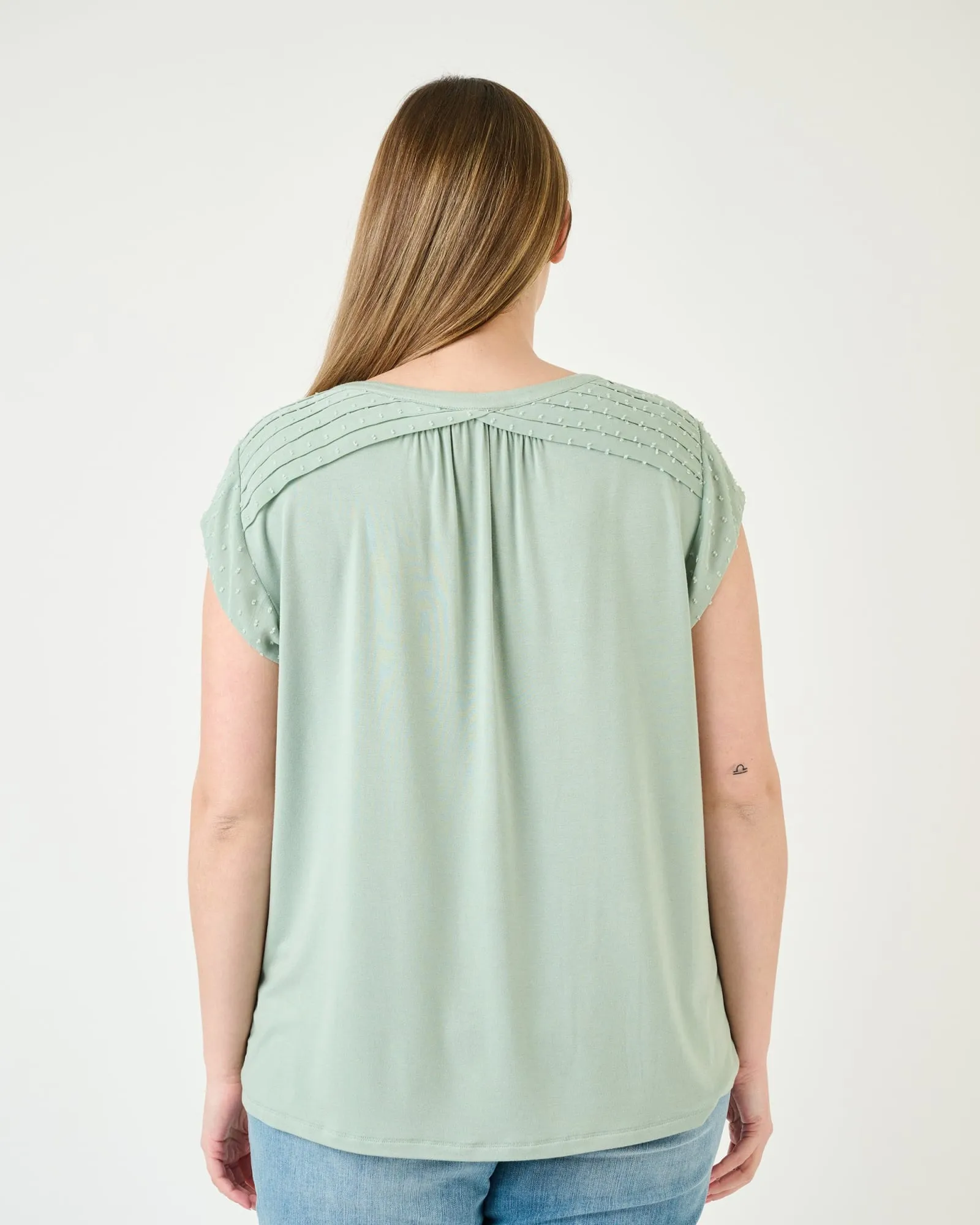 Emmaline Cap Sleeve Top | Iceberg Green