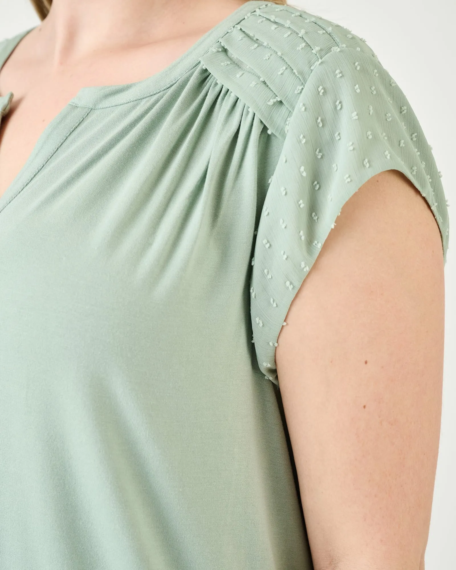 Emmaline Cap Sleeve Top | Iceberg Green