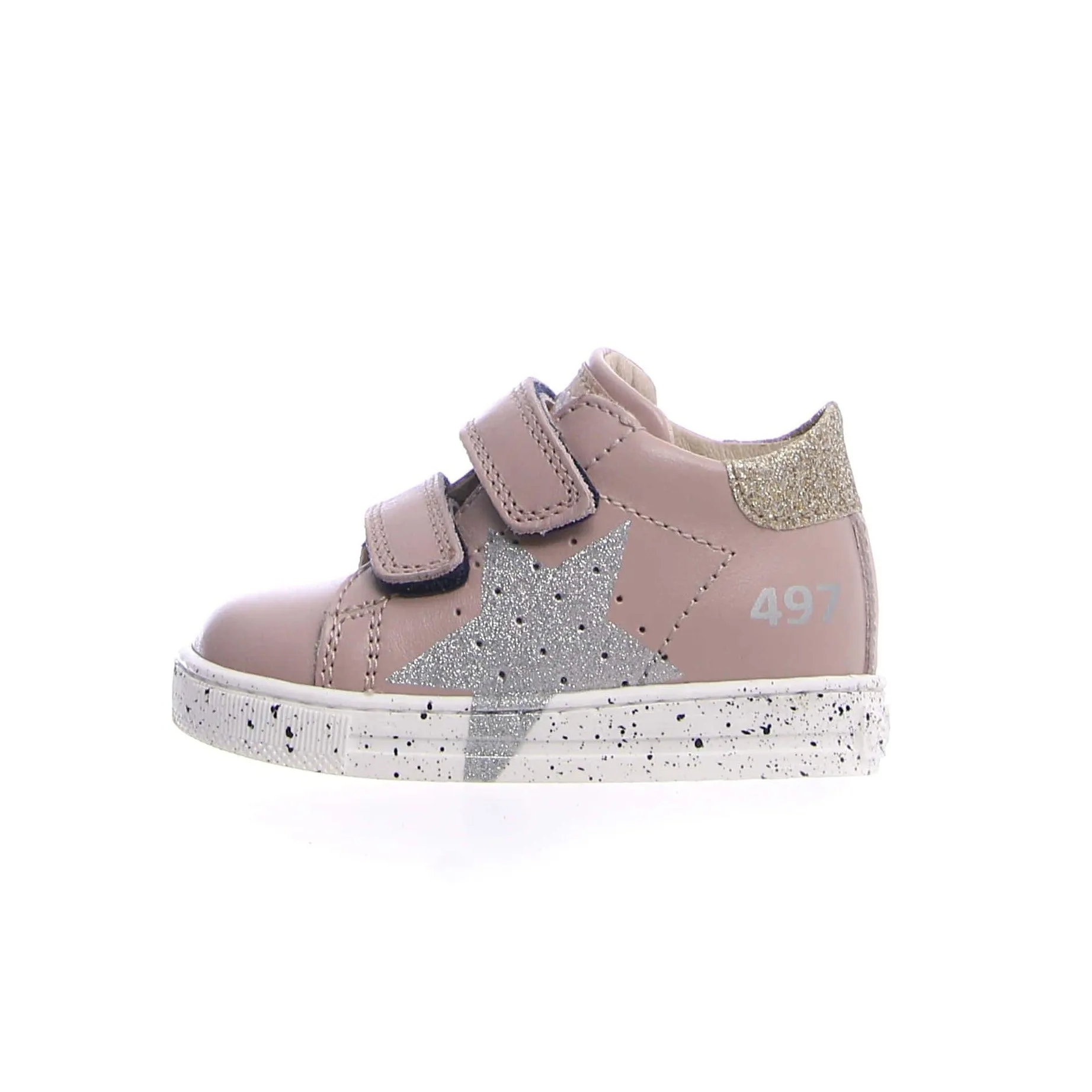 Falcotto Girl's Salazar Vl Calf Sneaker Shoes - Cipria/Platinum/Silver