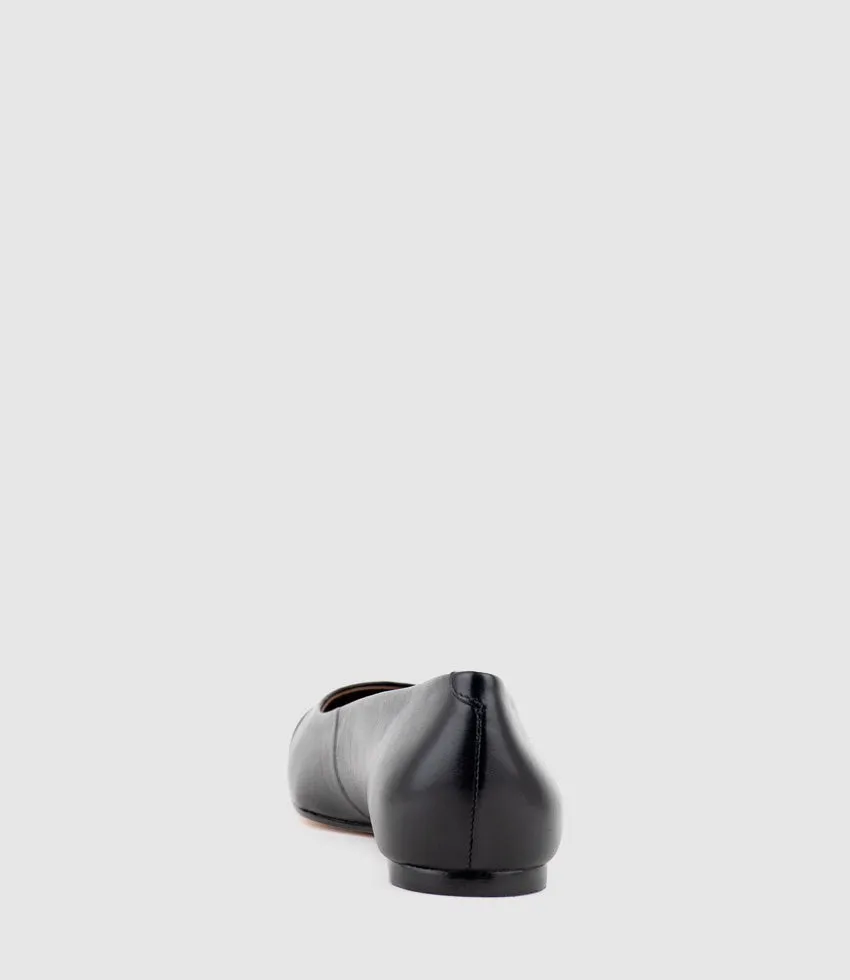 FYNN Cap Toe Ballet in Black