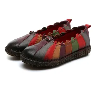 Genuine Leather Retro Style Ladies Shoes