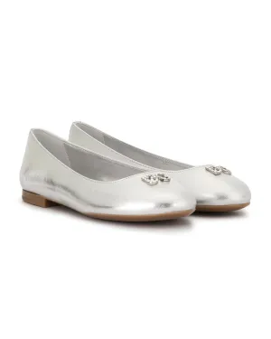 Girls Silver Ballerinas