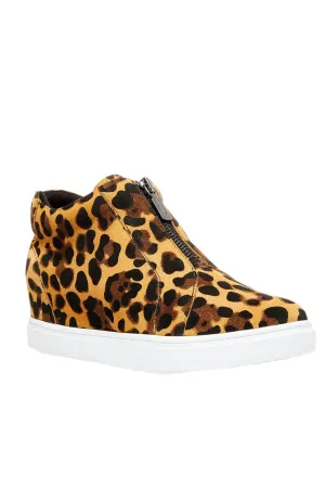 Glenda Leopard Wedge