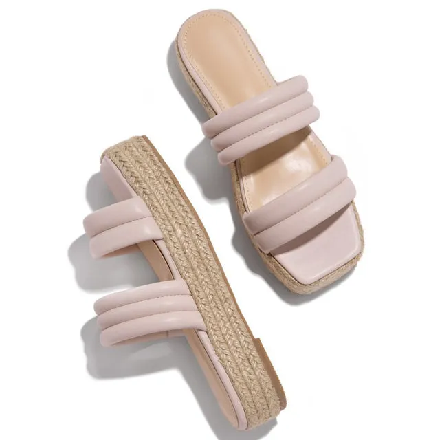 Hemp Square Toe Slippers