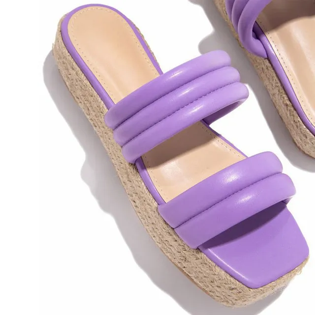 Hemp Square Toe Slippers
