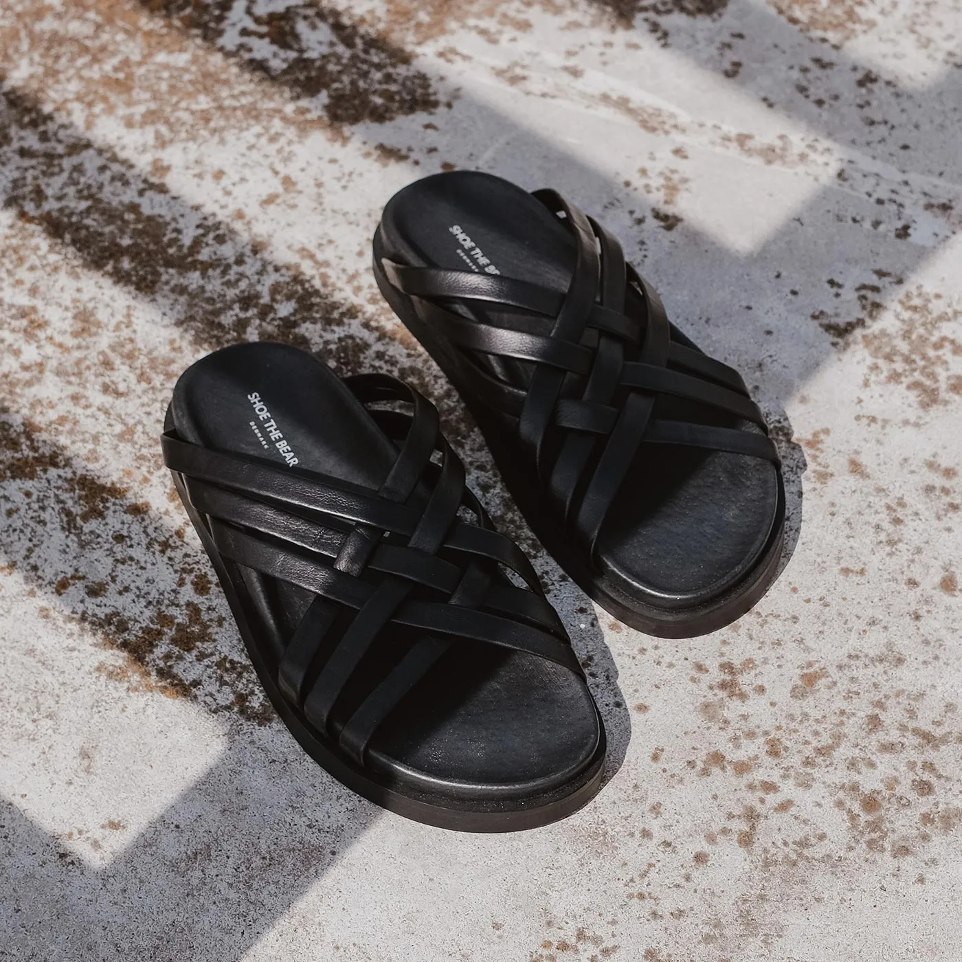 Ivy mule leather - BLACK