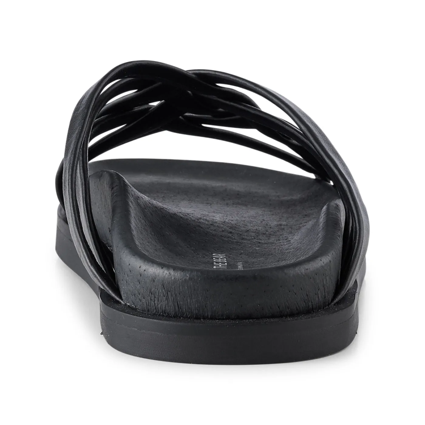Ivy mule leather - BLACK
