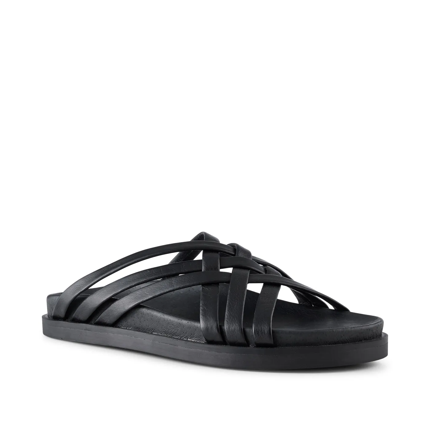 Ivy mule leather - BLACK