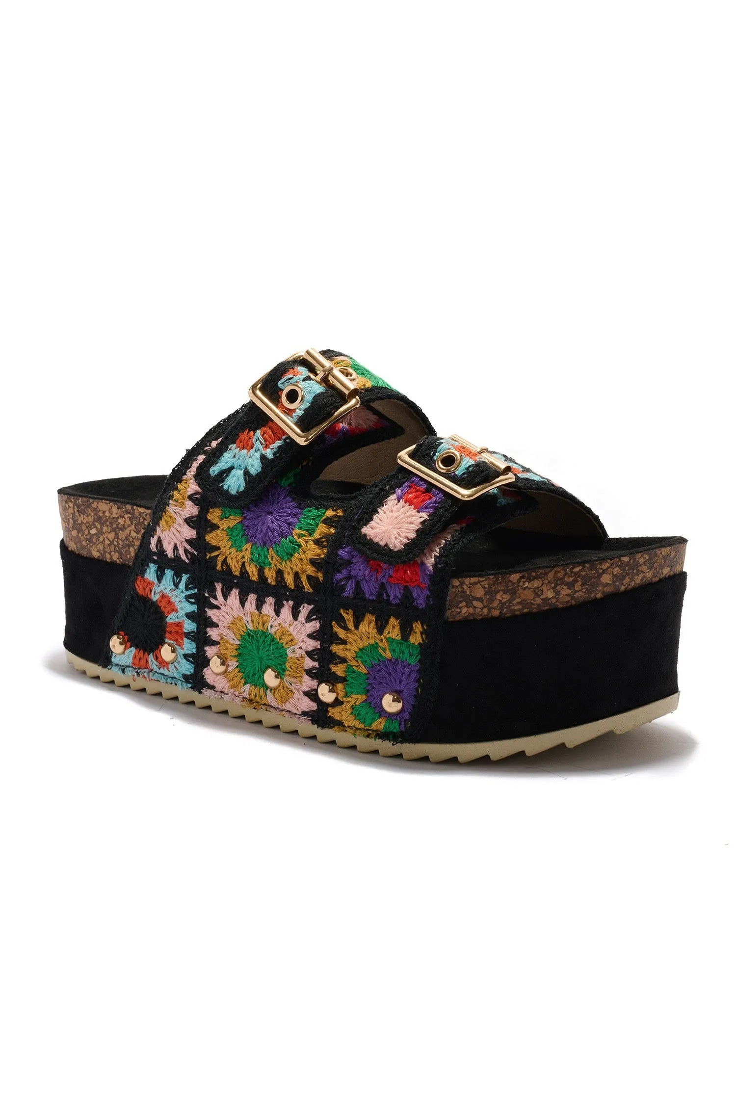 KIOWA Black Multi Crochet