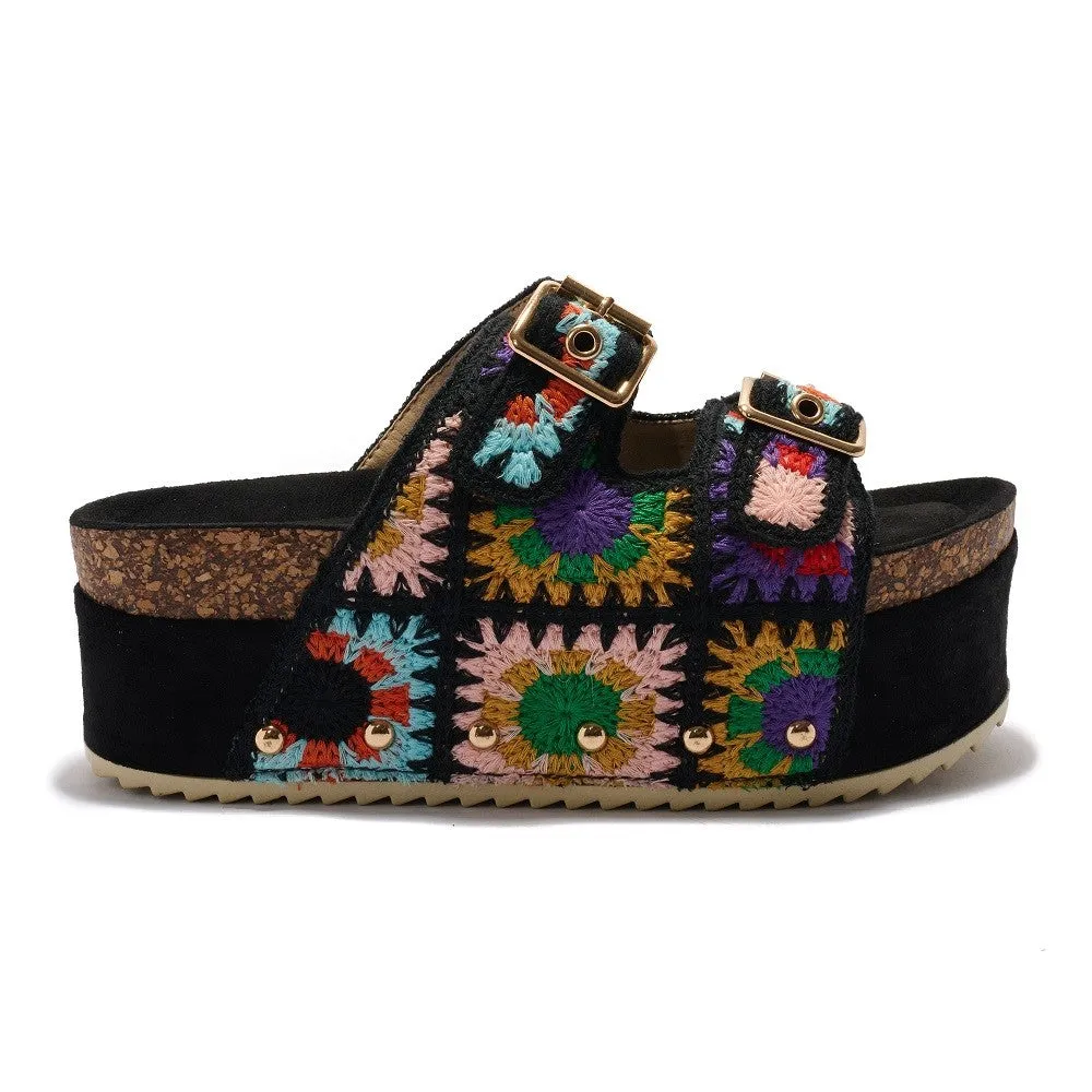 KIOWA Black Multi Crochet