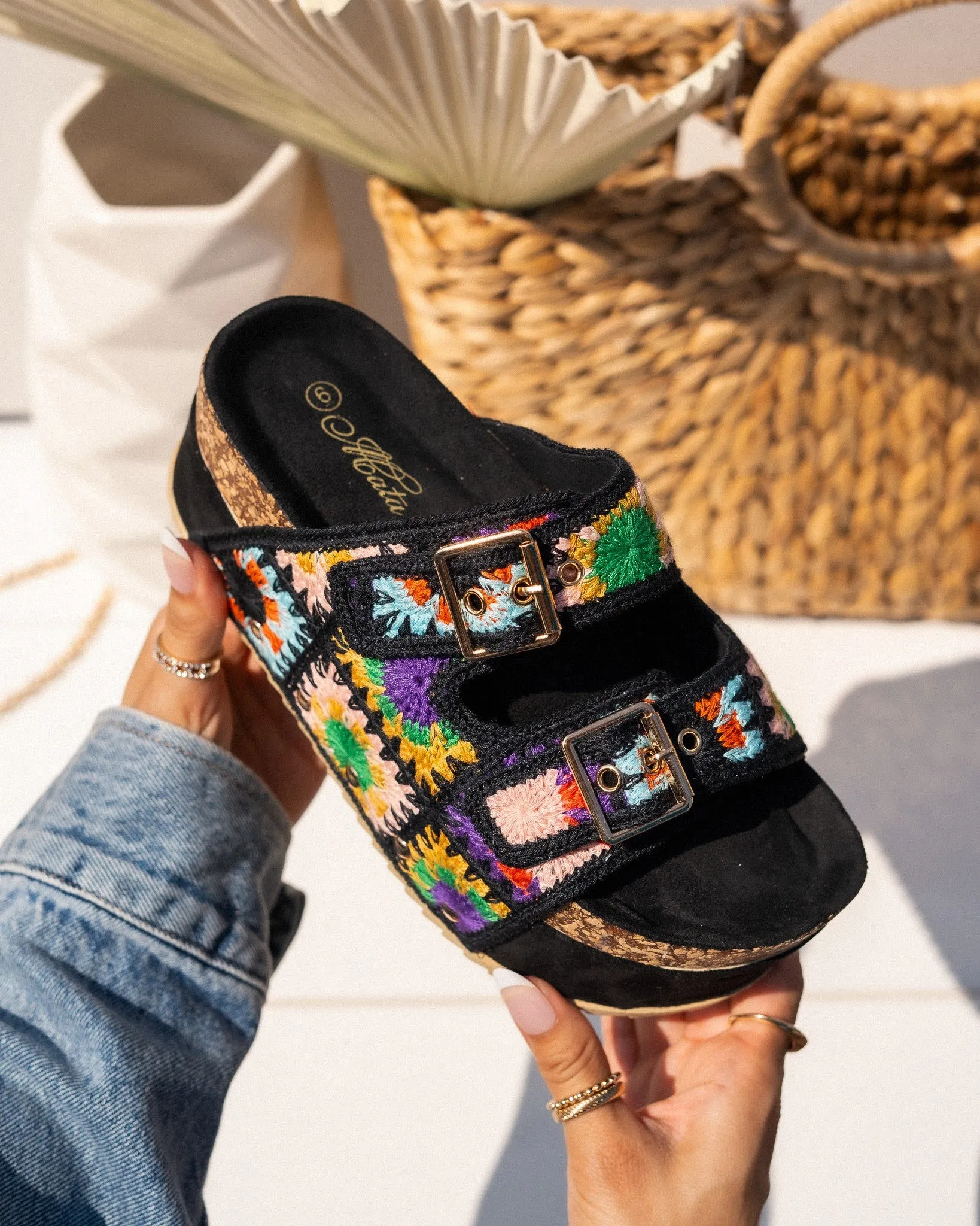 KIOWA Black Multi Crochet