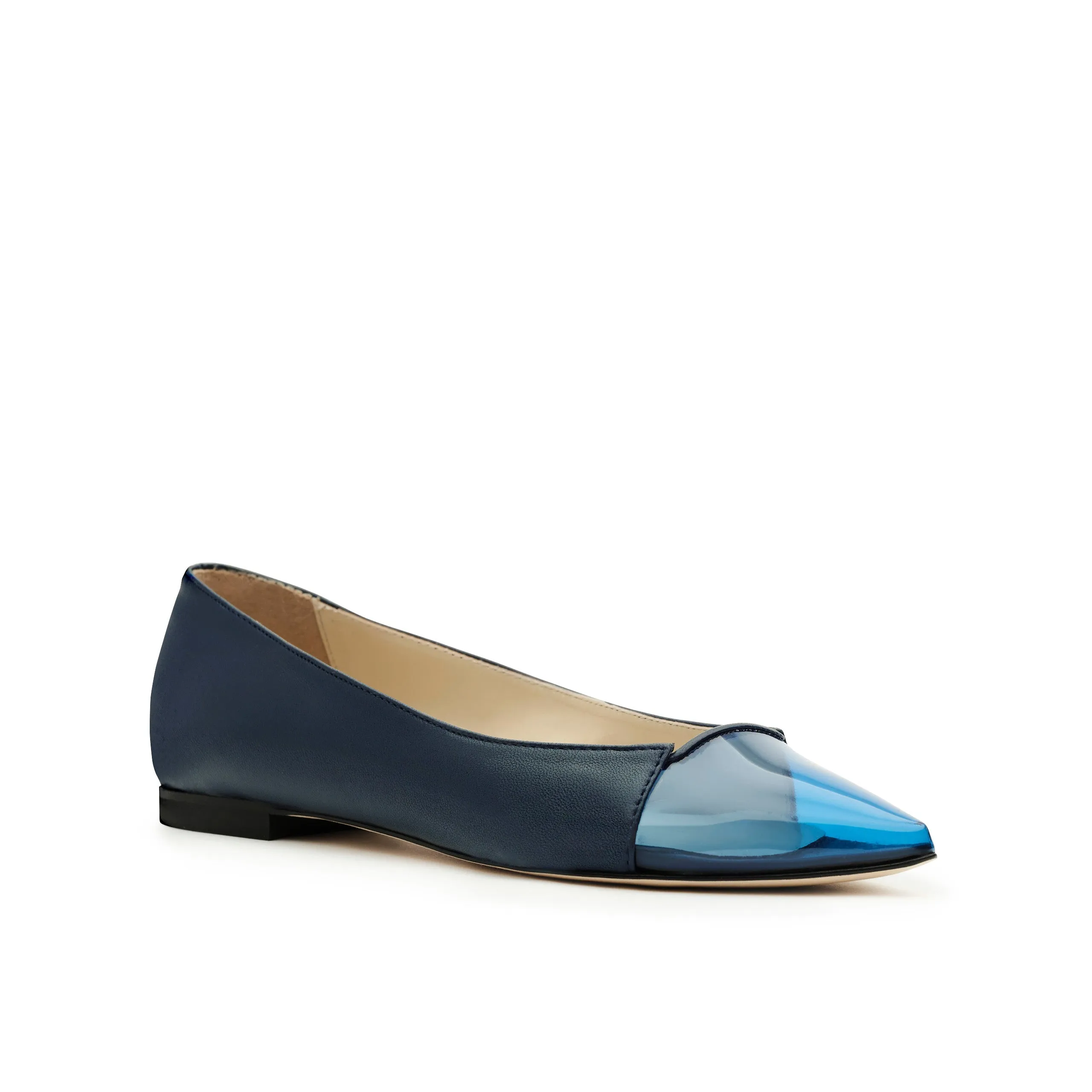Lady O Two-Toned Blue Ballet Flats