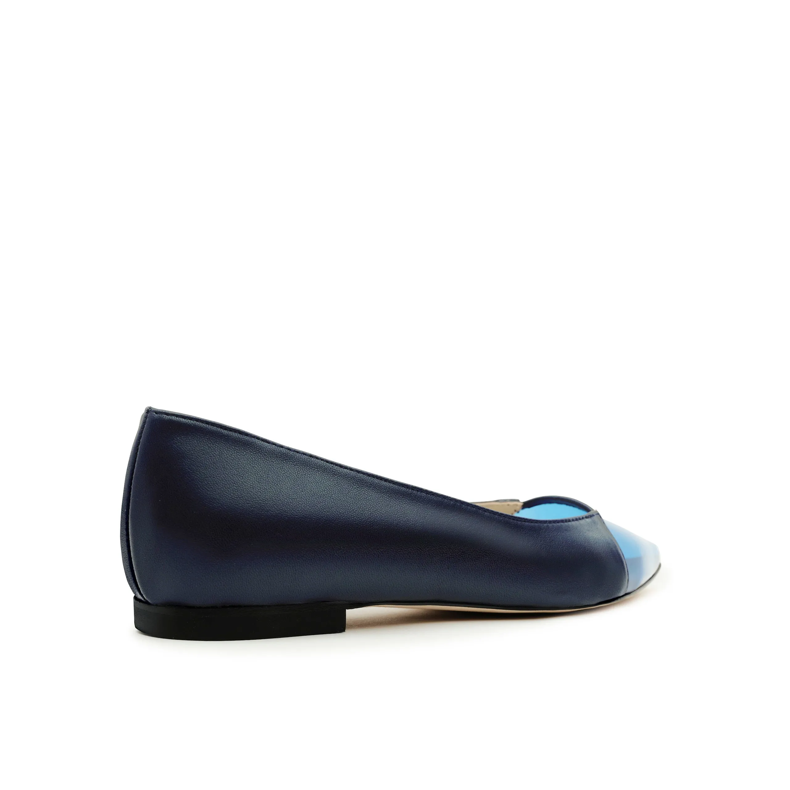 Lady O Two-Toned Blue Ballet Flats