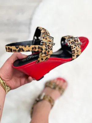 Letter Wedges - Red Leopard