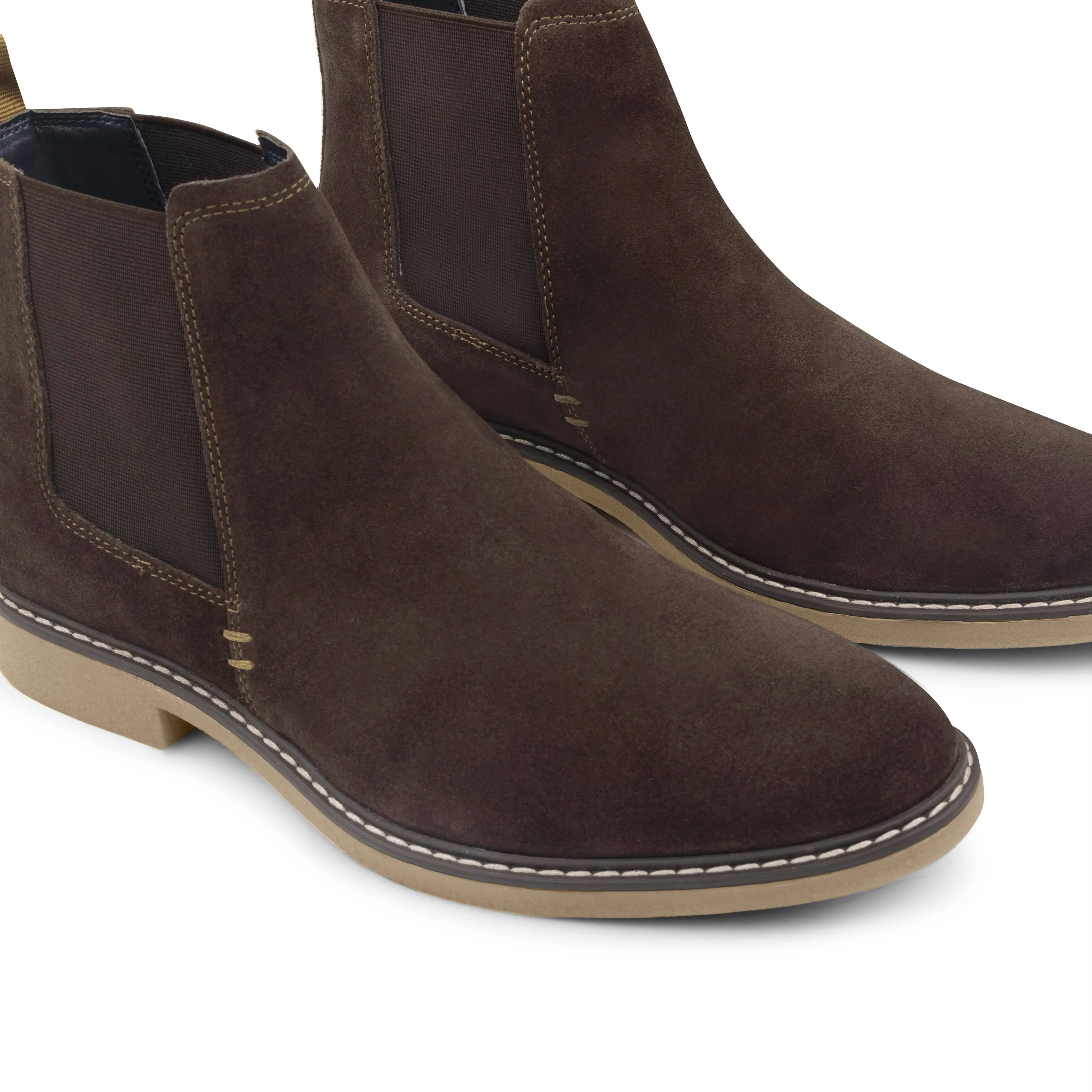 Pimlico Suede Leather Chelsea Boot - Brown