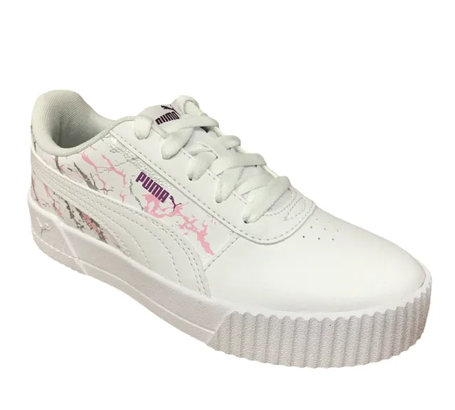 Puma sneakers da bambina Carina Marble Glitter PS 375090 01 white