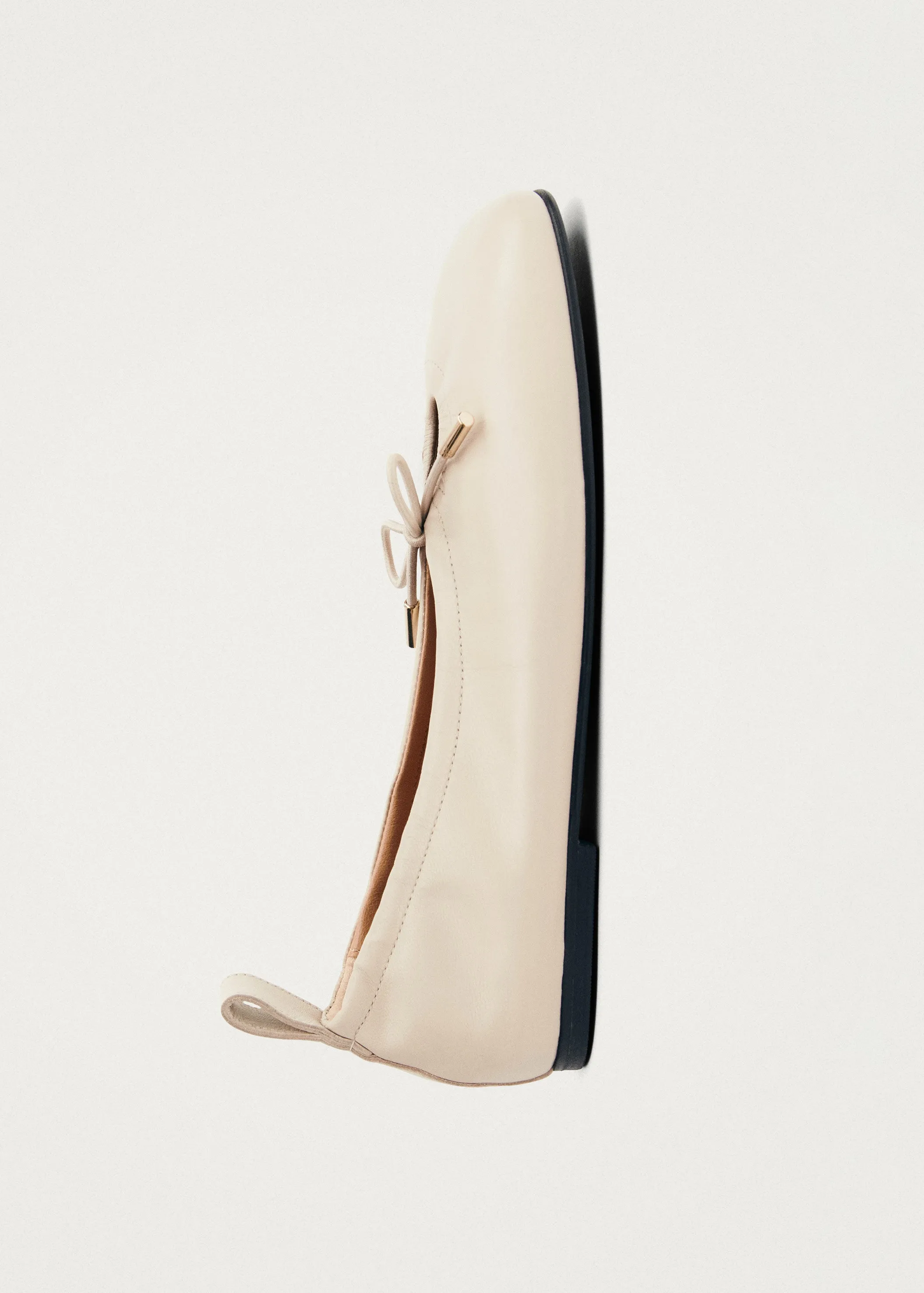 Rosalind Cream Leather Ballet Flats