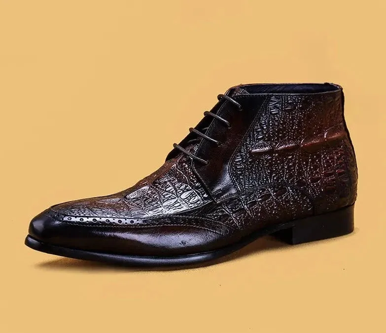Rough Texture Chelsea Boots
