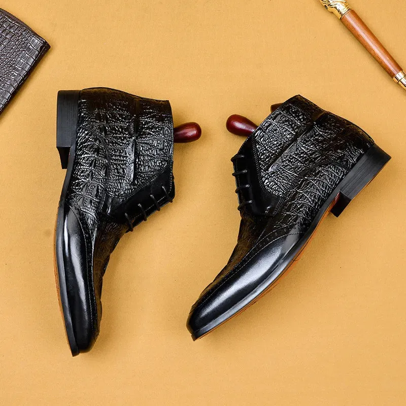Rough Texture Chelsea Boots