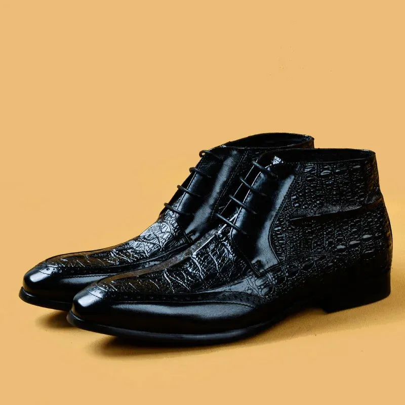 Rough Texture Chelsea Boots