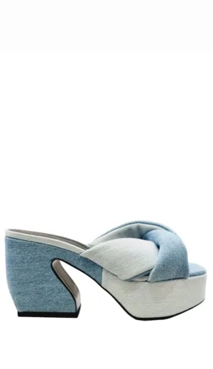 Si Rossi Platform Denim Mules( carryover style)