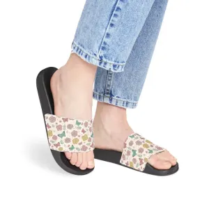 Sizzling Slide Sandals with Edge to Edge Strap