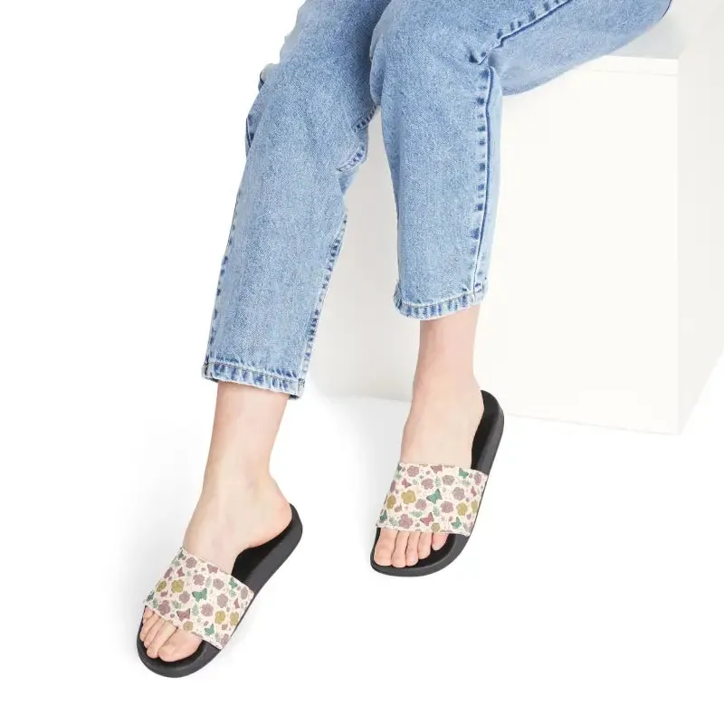 Sizzling Slide Sandals with Edge to Edge Strap
