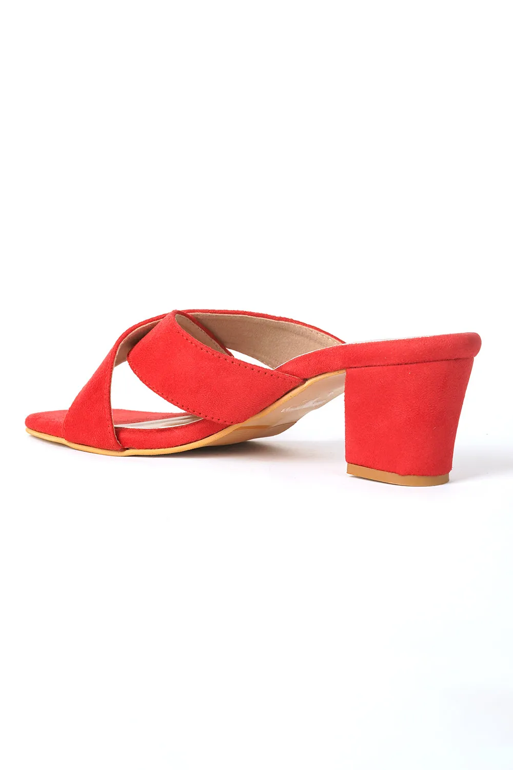 SOLES Cross Strap Block Heels