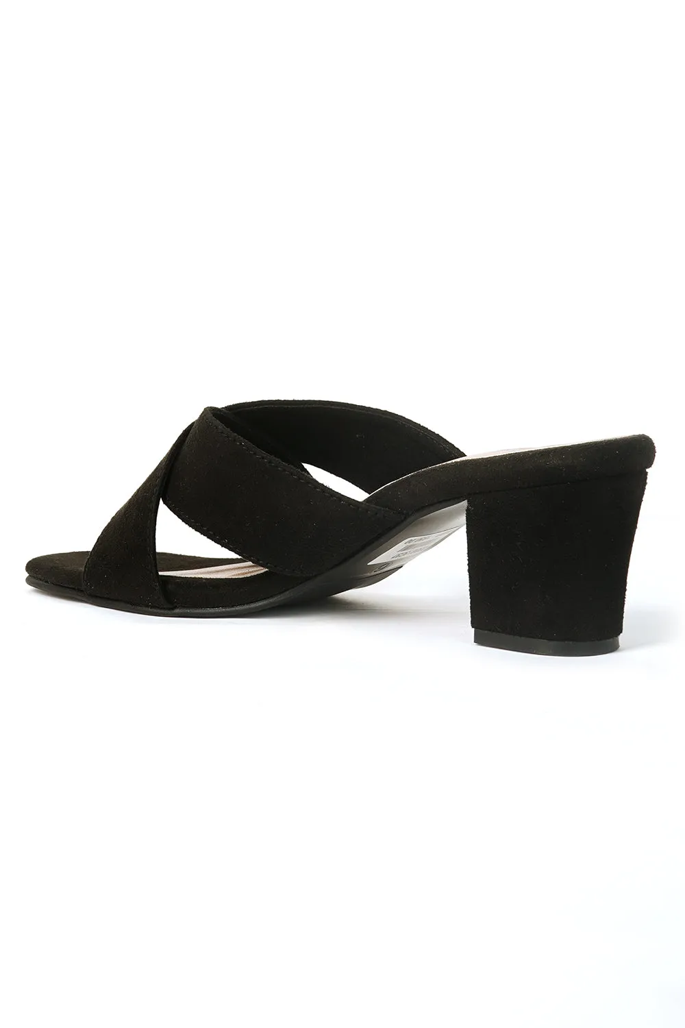SOLES Cross Strap Block Heels